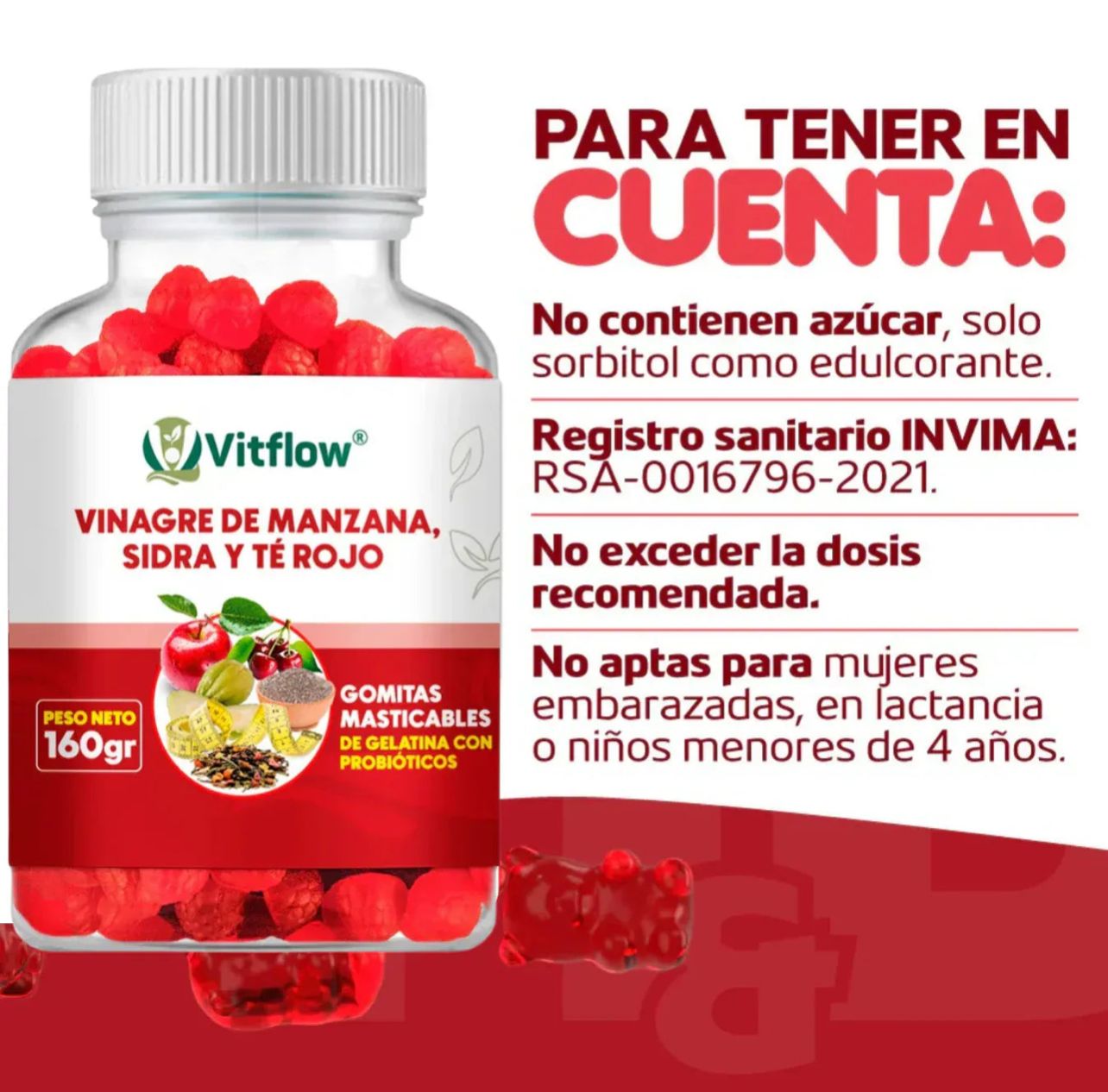 Gomitas Vinagre de Manzana – Apoyo Natural para tu Salud y Bienestar