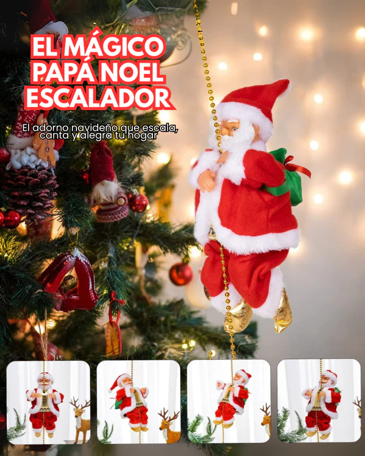 🎅 Papá Noel Escalador Musical – La magia que hace tu Navidad más divertida