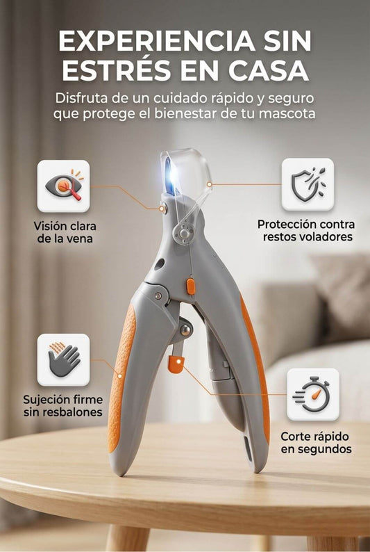 Cortaúñas para Mascotas con Luz LED