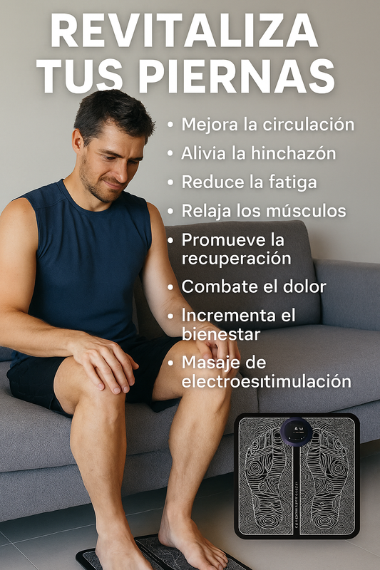 Relaja tus pies al instante: Masajeador EMS portátil que mejora tu circulación
