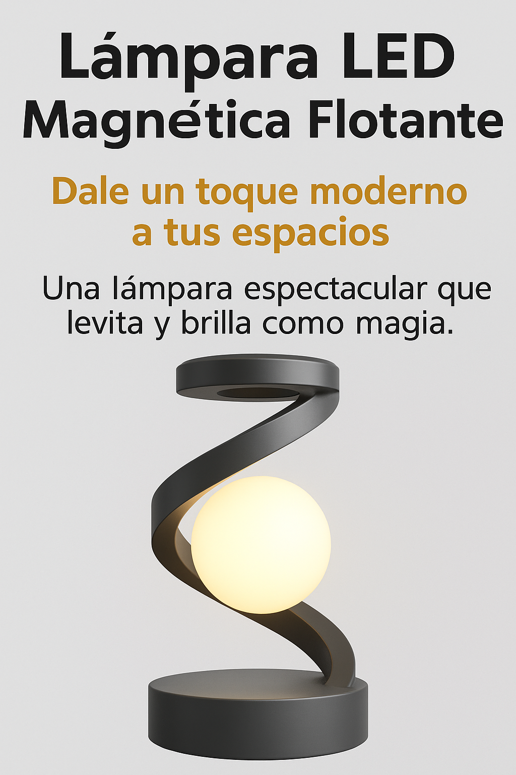 Lámpara Levitante Magnética – Tecnología que flota y carga tu movil