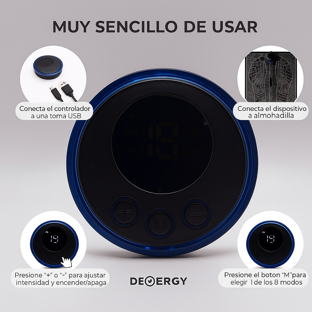Relaja tus pies al instante: Masajeador EMS portátil que mejora tu circulación