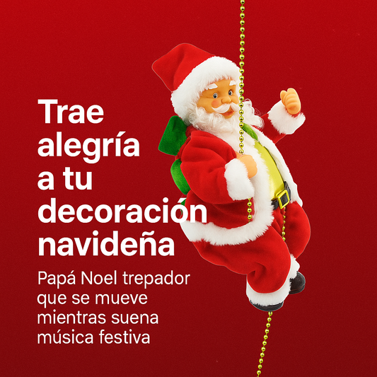 🎅 Papá Noel Escalador Musical – La magia que hace tu Navidad más divertida