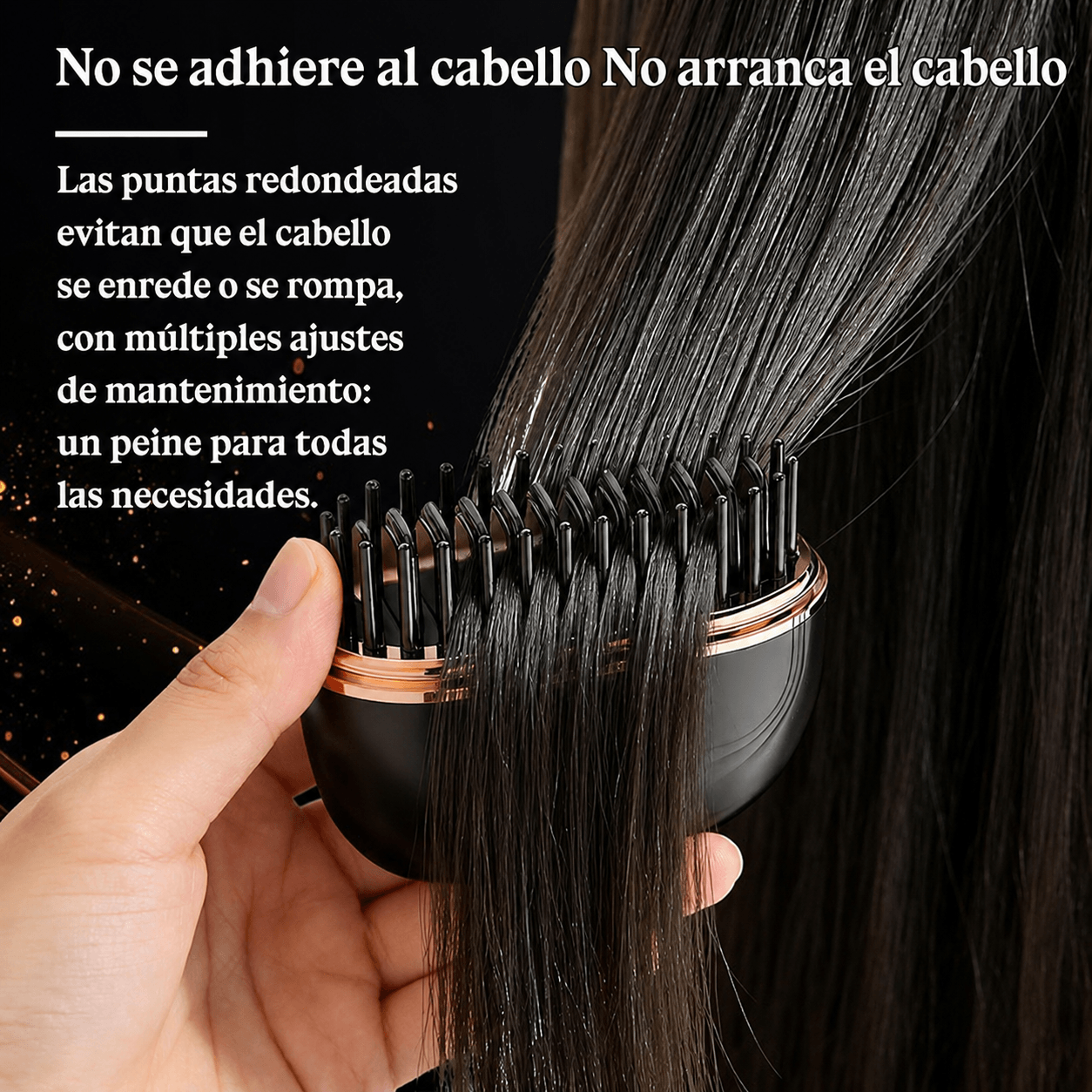 Cabello liso.
Sin salón. Sin cable.